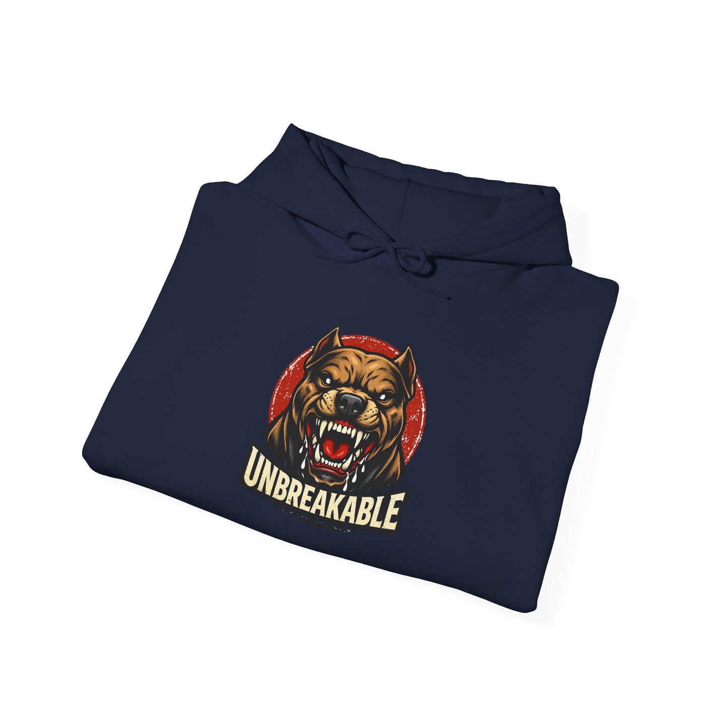 Unbreakable Dog Hoodie — Graphic Pullover with Roaring Dog Design