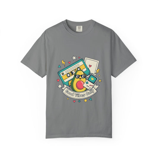 Good Vibes Only T-Shirt — Retro Cassette & Emojis Graphic Tee