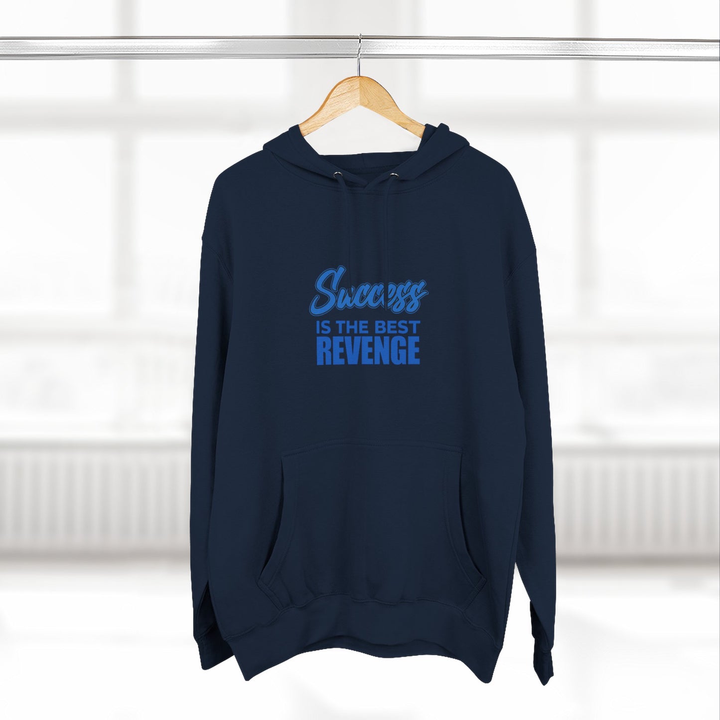 Success Is the Best Revenge Hoodie — Motivational Trophy Graphic Fleece Hoodie - Merit Sell