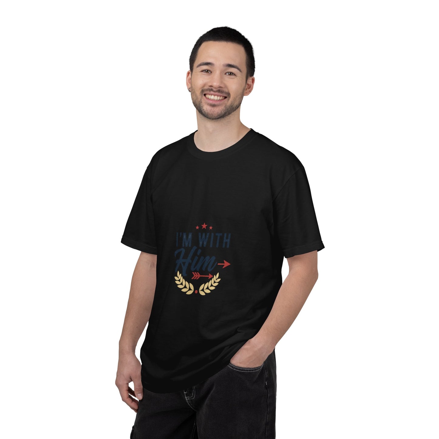 I'm With Him T-Shirt — Patriotic Couple Arrow Graphic Tee