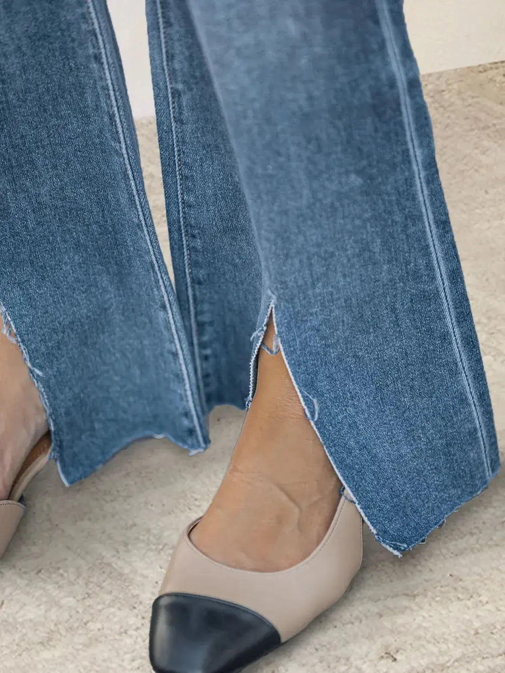 Slit Bootcut Jeans with Pockets - Merit Sell