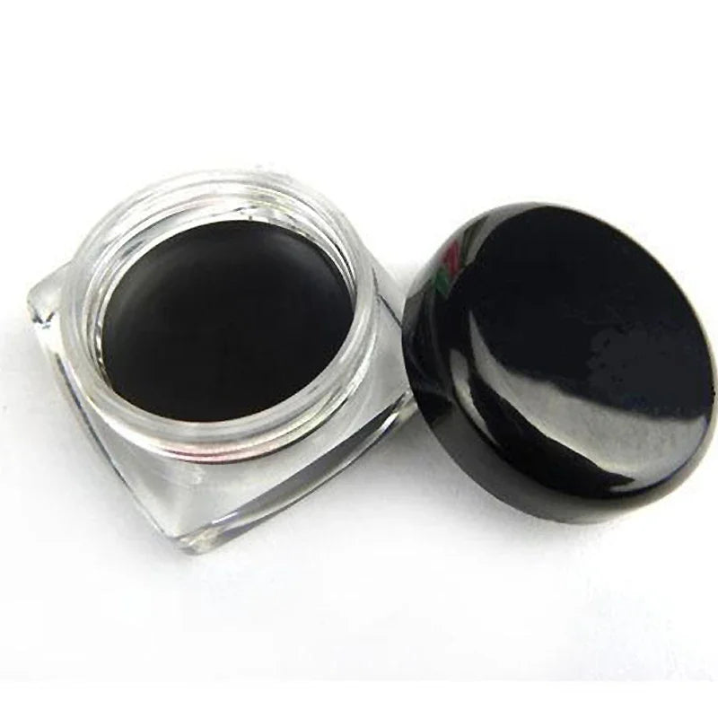 1PC Waterproof Gel Eyeliner Mini Eyeliner Gel Cream With Brush Makeup Cosmetic Black Waterproof Eye Liner Pen - Merit Sell