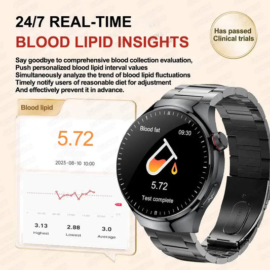 2026 New ECG+PPG Health Traker Smart Watch Blood Lipids Uric Acid Clock Blood pressure Bluetooth Call Body Monitoring smartwatch - Merit Sell