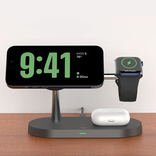 3 in 1 Wireless Charger Stand For iPhone 12 13 14 15 16 Fast Charging Station - Merit Sell