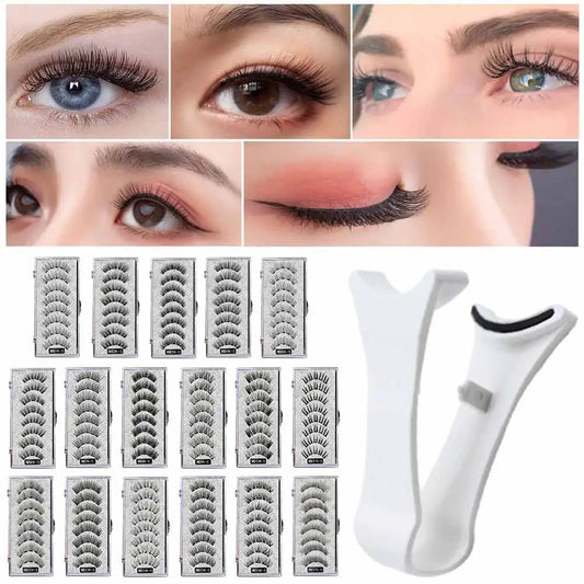 3D Natural Magnetic Eyelashes,With 5 Magnetic Lashes Shipping Box Eyelashes Handmade False Gift Reusable Support Drop Magne T6N2 - Merit Sell
