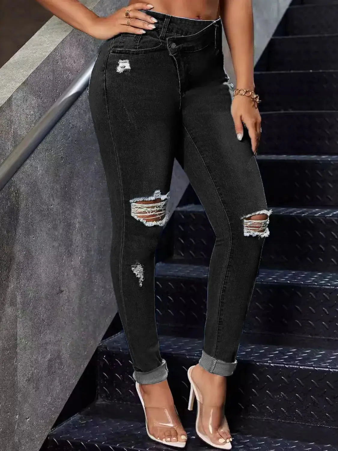 Distressed Skinny Jeans - Merit Sell