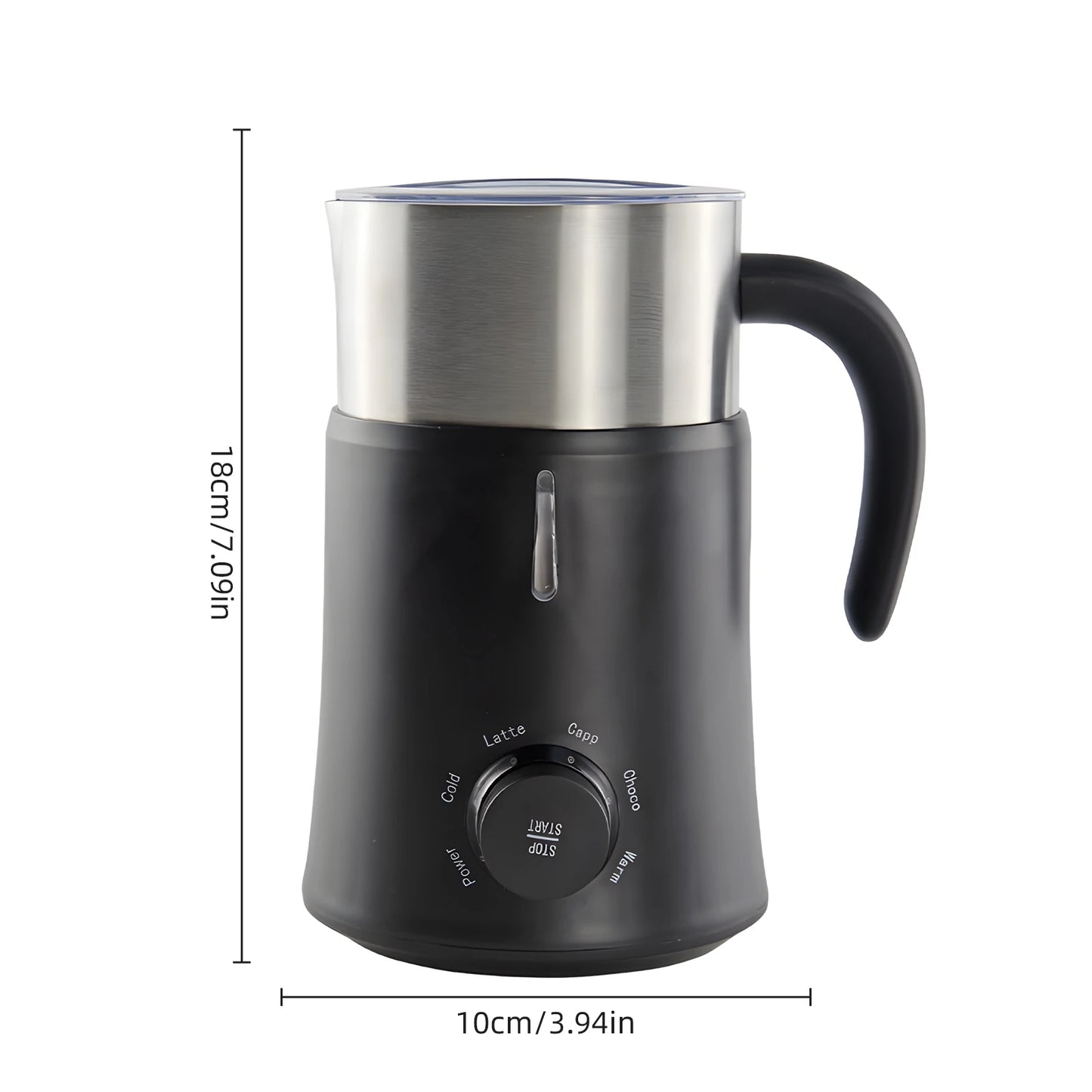 5in1 Electric Milk Frother Hot Cold Foam Maker Milk Warmer for Latte Cappuccinos Hot Chocolate 500W Non-Slip Coffee Frother - Merit Sell