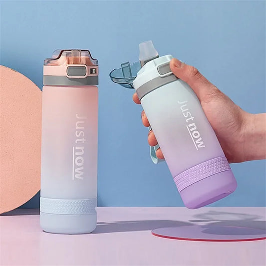 600ml Water Bottles Fashion Water Bottle with Straw BPA Free Portable Outdoor Sport Cute Drinking Plastic Bottles Eco-Friendly - Merit Sell