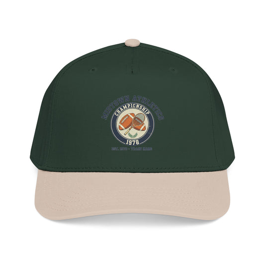 Mid Profile Baseball Cap — Midtown Athletics Vintage Basketball Logo Cap