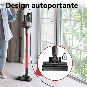 I8 Corded Vacuum Cleaner 23Kpa 600W Stick Vacuum Cleaner With 20ft Line Free-Stand 6 in 1 Handheld Vacuum for Household Cleaning