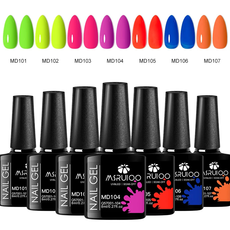 7pc Nail Gel Polish Set DIY Nail Art Design All For Decoration Soak Off UV Gel Long Lasting Manicure Painting Gel Vernis Kits - Merit Sell