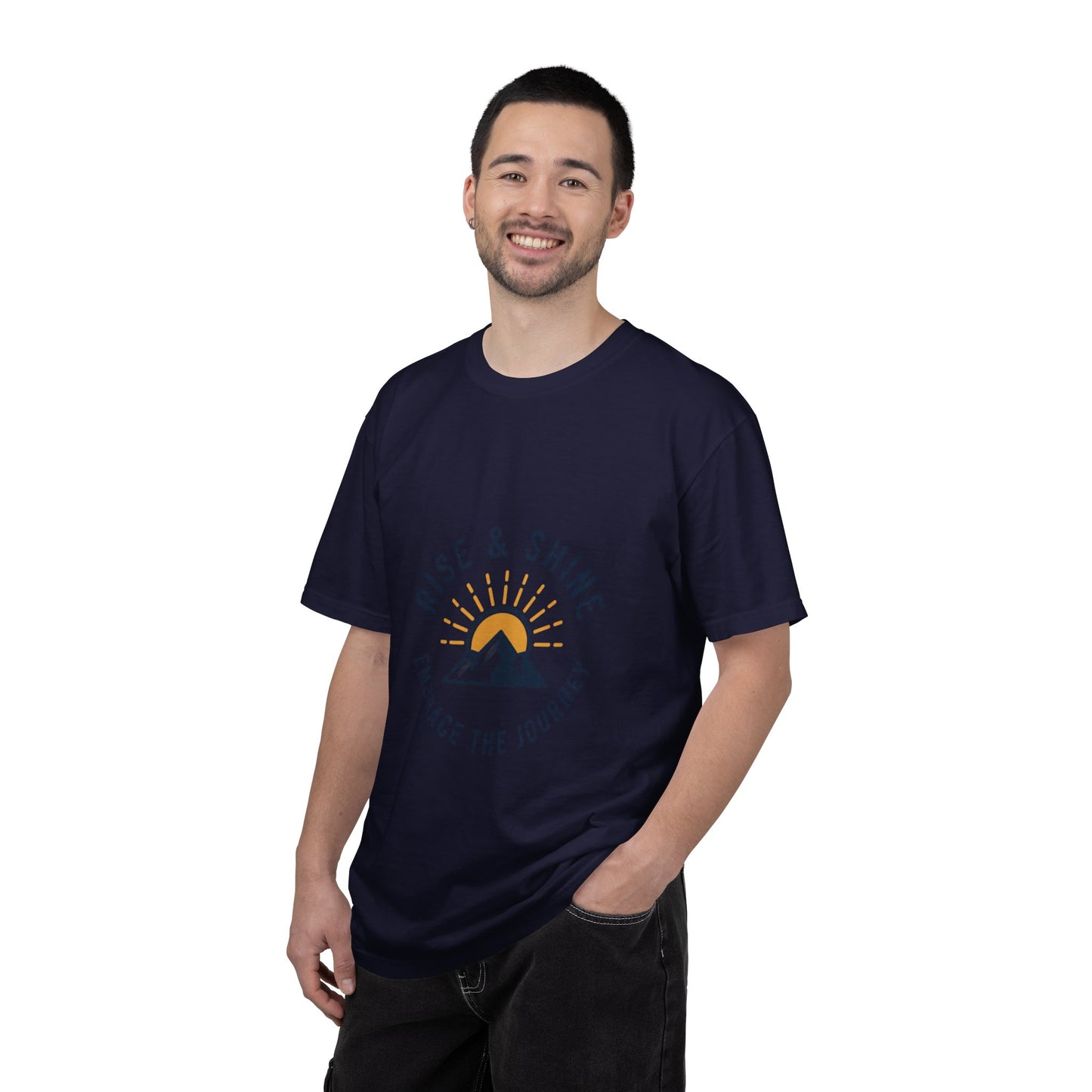 Rise & Shine Mountain T-Shirt — "Embrace the Journey" Inspirational Tee