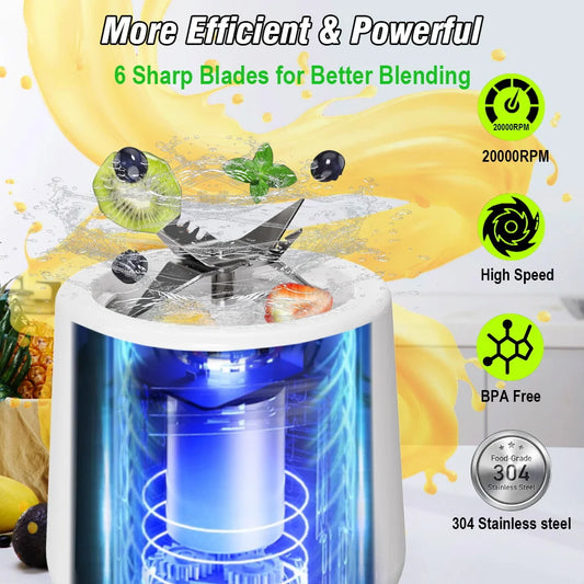 Portable Electric Juicer Mini USB Juicer Machine Shakes Smoothie Blenders Vegetables Fresh Household Juice Extractor 450ml - Merit Sell