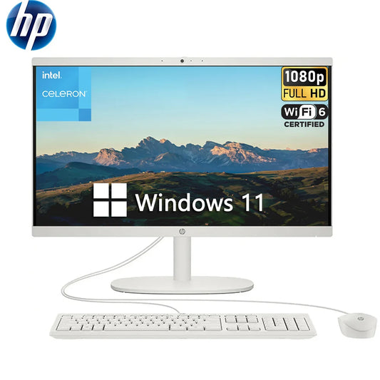 HP 21.5-inch All-in-One Desktop Computer, Anti-Glare 1080P FHD Display, Intel Celeron J4025 Processor, Up to 32GB RAM, 2TB SSD - Merit Sell