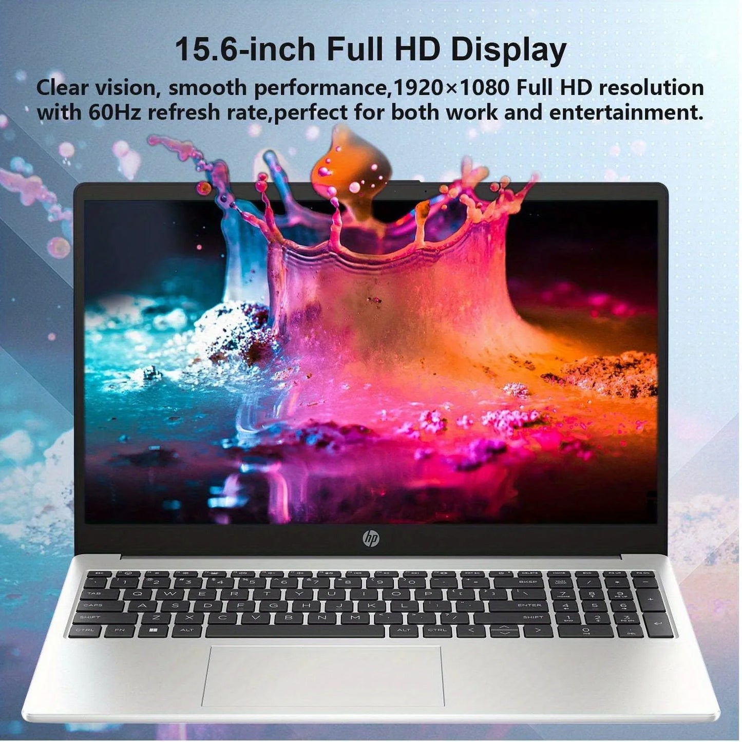 HP 255 G10 15.6" FHD Business Laptop,AMD Ryzen 5 7530U,64GB RAM,2TB SSD,Numeric Keypad,Wi-Fi 6,Windows 11 Home