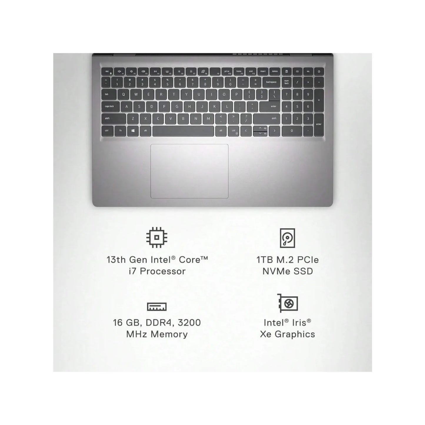Dell Inspiron 15.6" Business Laptop,Intel Core i7-1355U,64GB RAM,4TB SSD,Windows 11 Home,Platinum Silver