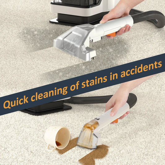 Handheld Carpet Cleaner 750W 15KPa Portable Spot Cleaner for Car Sofa Pet Hair Spray Suction Upholstery Clean Machine