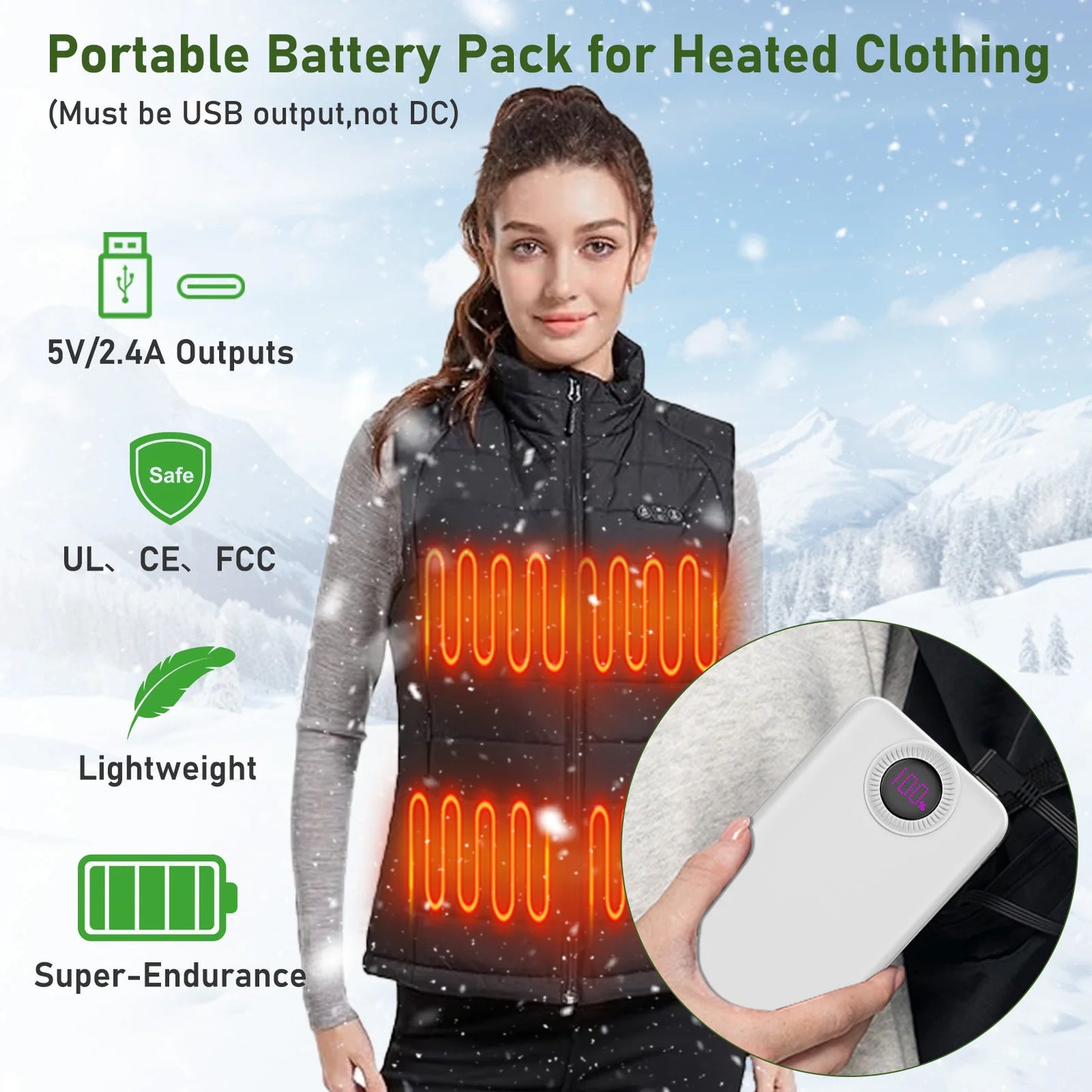 Portable Charger with Built in Cables,10000mAh 22.5W Max High-Speed Charging Power Bank with 4 Outputs 2 Inputs,External Travel