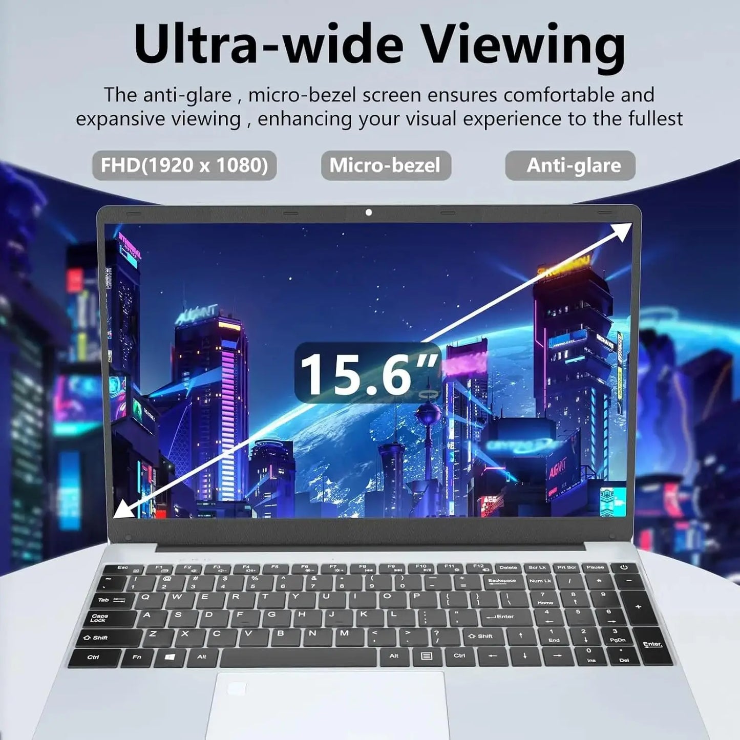 15.6" Intel Core i7 8500Y Laptop Computer PC 16GB DDR4 1TB SSD i7 Laptops Windows 11 Pro Office Fingerprint Unlock Notebook PC