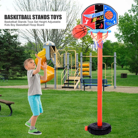 Basketball Stands Toys Set Height Adjustable Kids Indoor Basketball Goal Hoop - Merit Sell