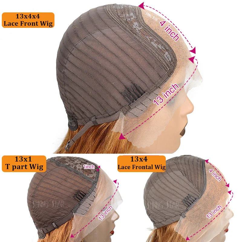 Brazilian Honey Blonde Colored Wig Human Hair 13x4 Lace Frontal Wigs For Women Body Wave Lace Front Human Hair Wigs Pre Plucked - Merit Sell