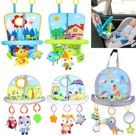 Car Seat Toys for Baby Infant Activity Center Carseat Toys Baby Crib Stroller Hanging Rattles Toys Baby Sensory Toys 0 12 Months - Merit Sell