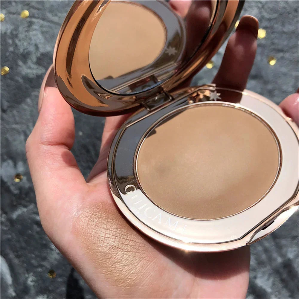 Contour Palette with Mirror Shadow Powder Bronzer Three-Dimensional Nose Shadow Repair Powder Facial Concealer Cosmetics Makeup - Merit Sell