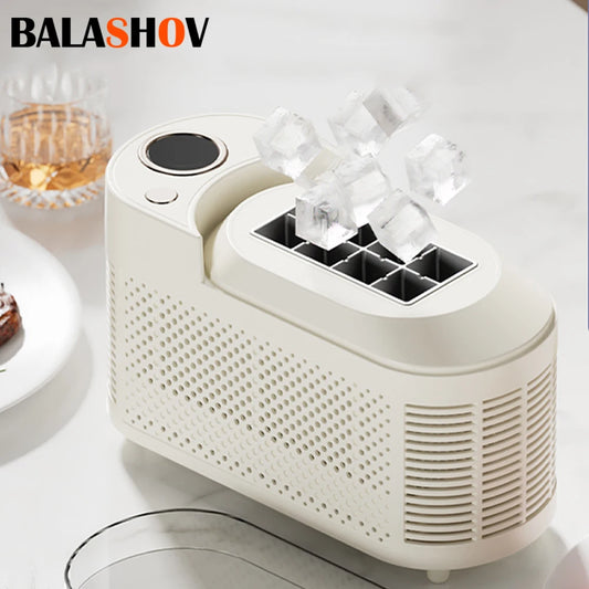 Desktop Small Electric Ice Maker Professional Ice Cube Maker Portable Automatic Electric Bullet Round Ice Block Making Machine - Merit Sell