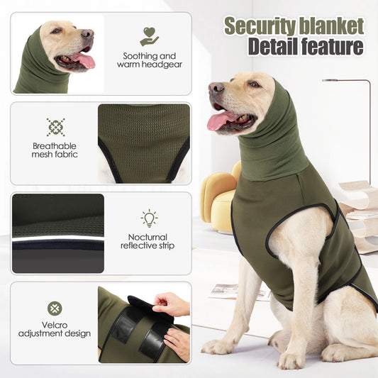 Dog Anxiety Vest and Coat-Keep Pet Calm, Dog Jacket for Thunder, Fireworks, Anti Anxiety Vest for Dogs and Cat Body and Ear - Merit Sell