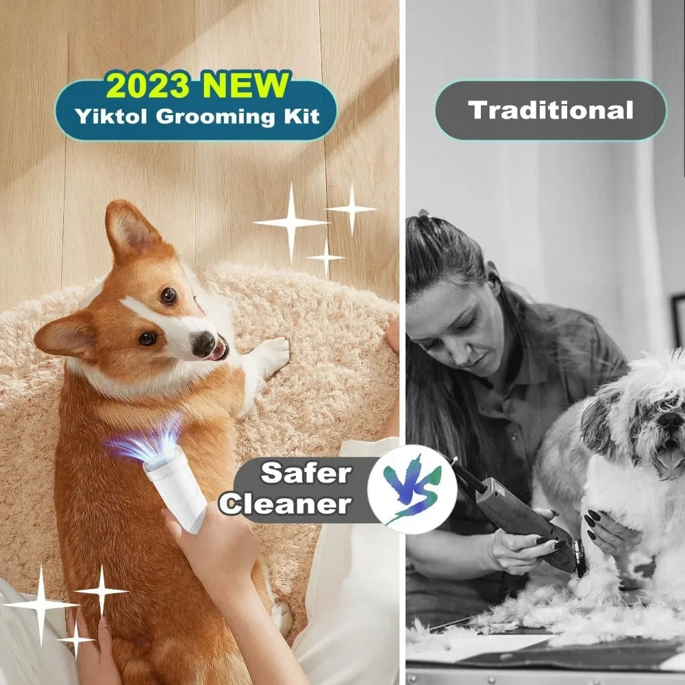 Dog Grooming Kit for Pet Include 4 Hair Clipper Combs 2.5L Vacuum Cleaner and 5 Pet Grooming Tools for Shedding - Merit Sell