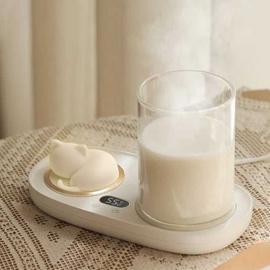 Electric Cup Heater 3 Gear Temperature Mug Warmer Coffee Milk Water Heating Cup Coaster Mat with Night Light Cup Heater - Merit Sell