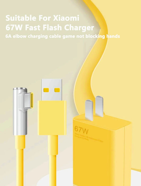 For Xiaomi Original 67W USB Super Fast Charger Power Adapter Mi 12 11 6A Type C Cable POCO X5 X4 Pro Redmi Note 9 10 11 Charging - Merit Sell