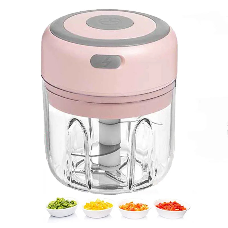 Grinder Household Rechargeable Multifunction Meat Vegetable Garlic And Ginger Crusher Mini Cordless Food Electric Grinder - Merit Sell