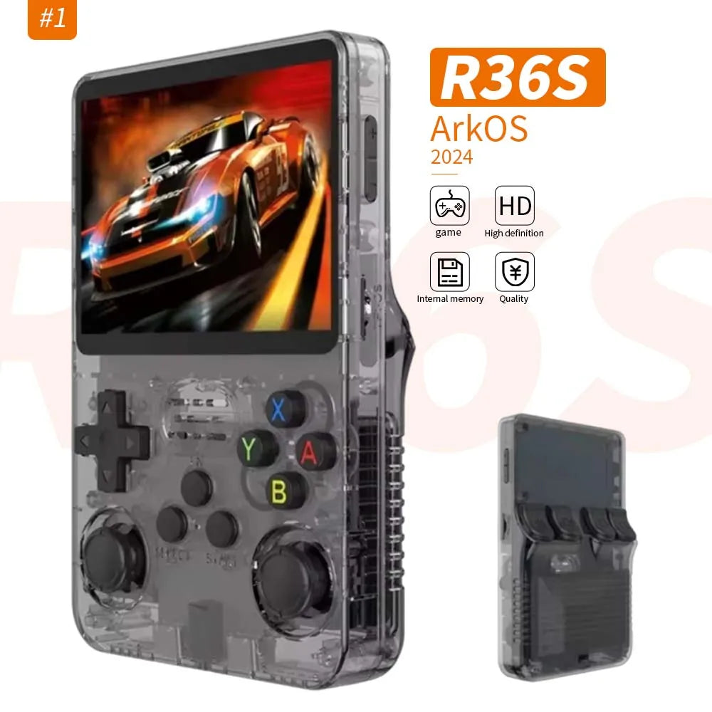 Hot R36S Handheld Game Player 128GB 25000Games Classic Retro Video Game Console 3.5 Inch Screen Portable Handheld Gaming Console