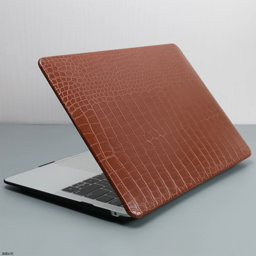 Laptop Case For Macbook Air 13 Case M1 M2 Hard bottom Cover Air 15 2025 M4 PU leather Case For MacBook Pro 14 M4 Max 16.2 Shell