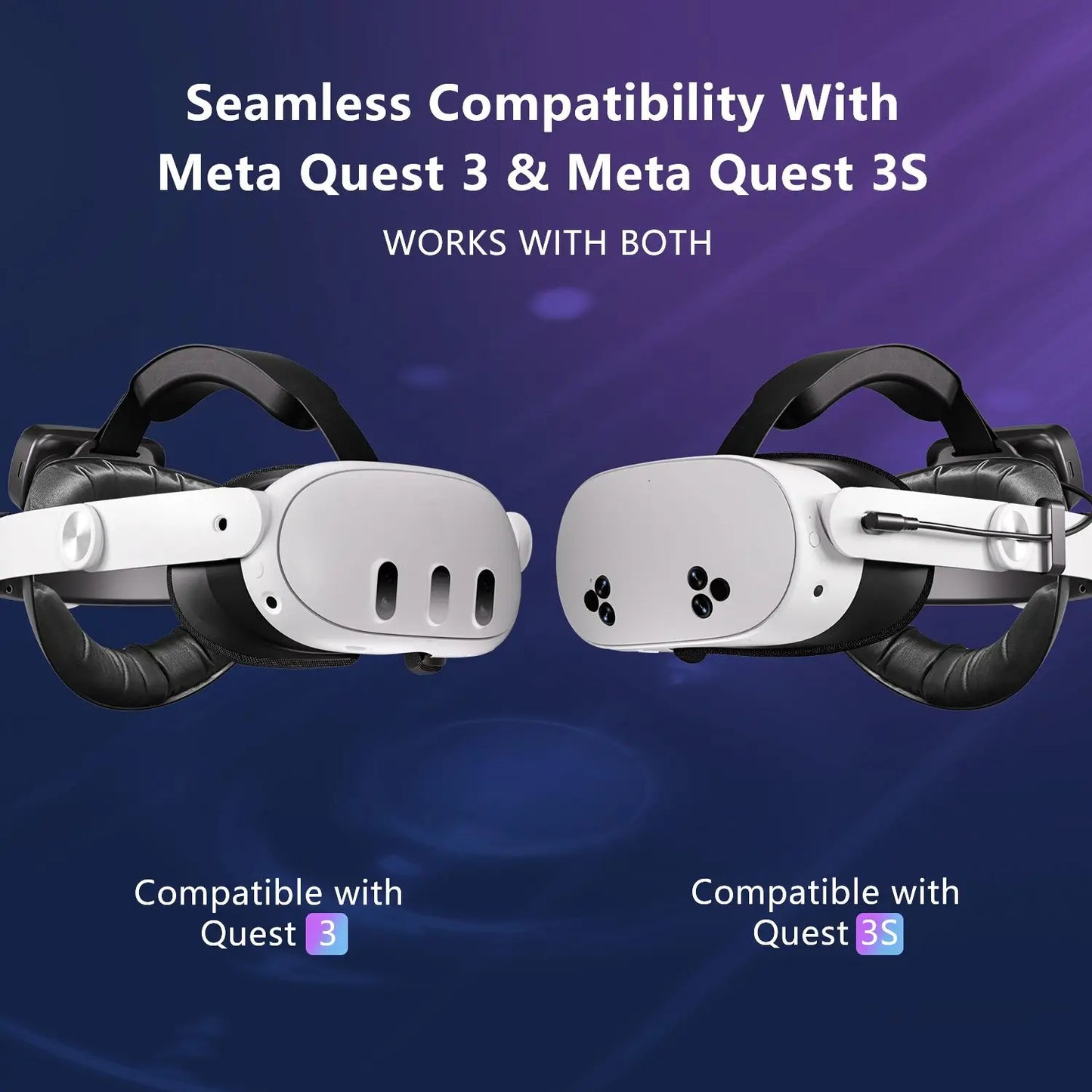 Sale Cool RGB 10000mAh Battery Head Strap for Meta for VR Accessories 3s/3 Magnetic Design Game Accessories