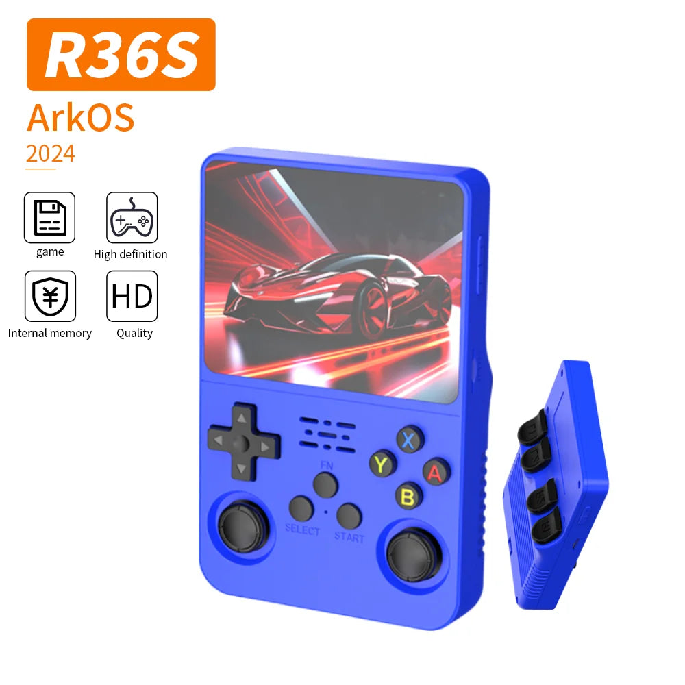 Hot R36S Handheld Game Player 128GB 25000Games Classic Retro Video Game Console 3.5 Inch Screen Portable Handheld Gaming Console