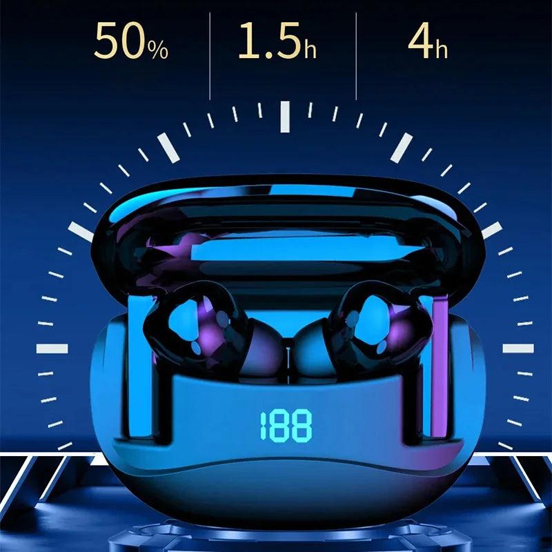 Gaming Headset M60 TWS Sports Headphones Waterproof in Ear Earphones LED Display Wireliess Stereo Earbuds With Microphone