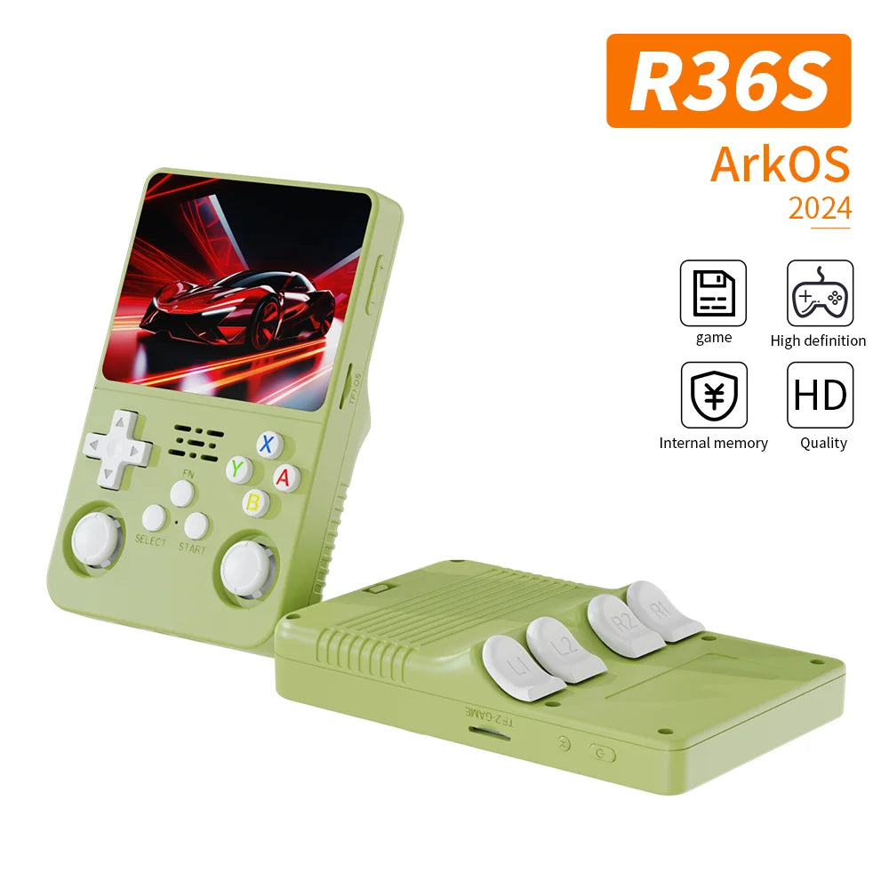 Hot R36S Handheld Game Player 128GB 25000Games Classic Retro Video Game Console 3.5 Inch Screen Portable Handheld Gaming Console