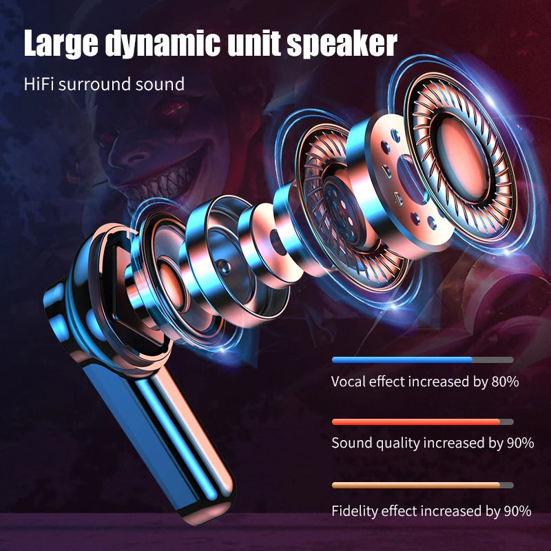 M28 9D Gaming Headset Wireless Earphones In-ear Earbuds Tws Earbuds Lights Shocking Headphones New Arrival M28 Power Bank 2024