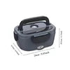 2025 Newest Black Electric Lunch Box Fast Heating Leakproof Design Stainless Steel Plastic for Household Car Use for Outdoor