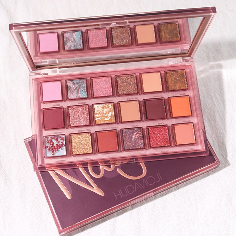 18 Colors Pomegranate seeds Eyeshadow Palette Shimmer Matte Eye Shadow Waterproof Cosmetic Beauty Makeup TSLM2