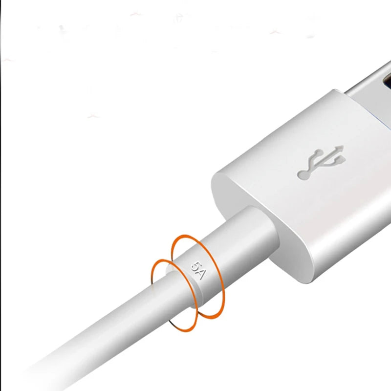 1/1.5/2M For Huawei Super Charging Cable 5A For Huawei P40 P30 P20 P10 Pro Lite Supercharge Honor V30 V20 S V10 Mate 30 20 Pro