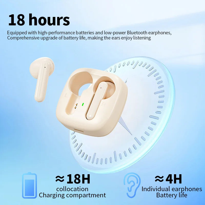 In Ear Earphones H19 Sports 5.3 Earbuds Hifi Sound TWS Headphones Workout Fashion Gaming Headset Built-in Mic for Running