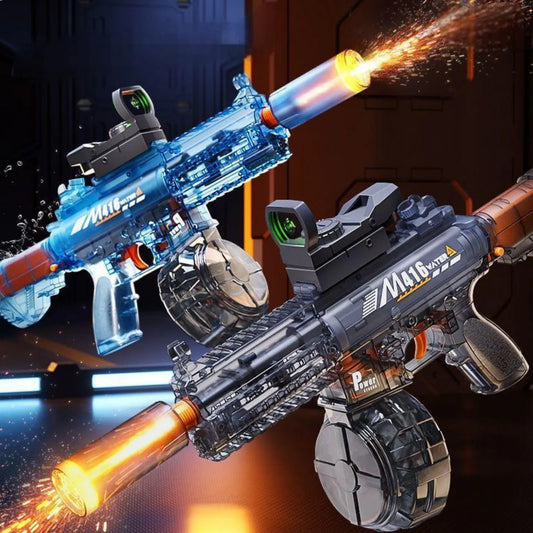 Kids Electric Water Gun with Sound & Lights - Tactical Assault Rifle Toy for Outdoor Games, Pool Beach Summer Fun Ages 8-12 - Merit Sell