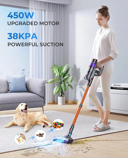 Laresar Elite 8 Cordless Vacuum Cleaner Handheld Home Appliance 450W Powerful smart home Touch Screen 55 Mins Detachable Battery - Merit Sell