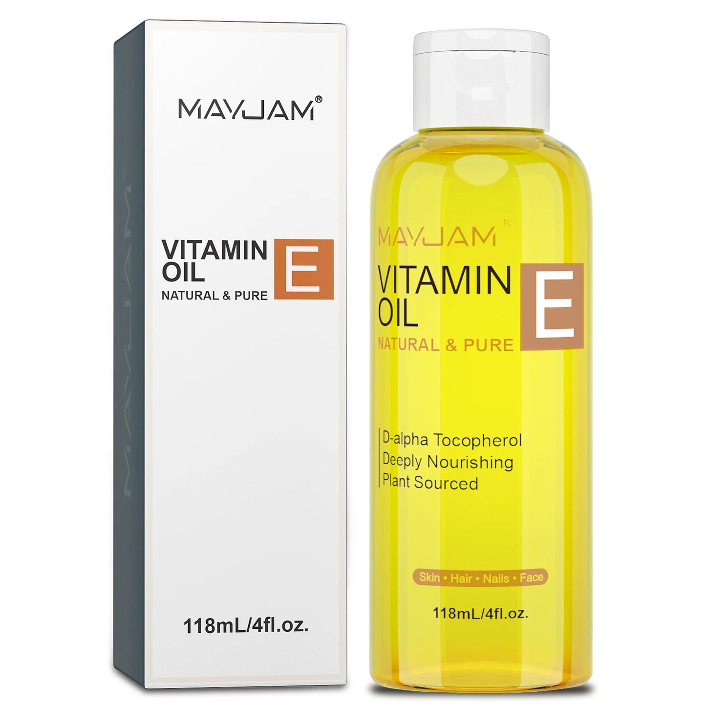 MAYJAM Natural & Pure Vitamin E Oil Skincare Moisturizing Brighten Skin Tone 118ml 236ml Face Care Oil - Merit Sell