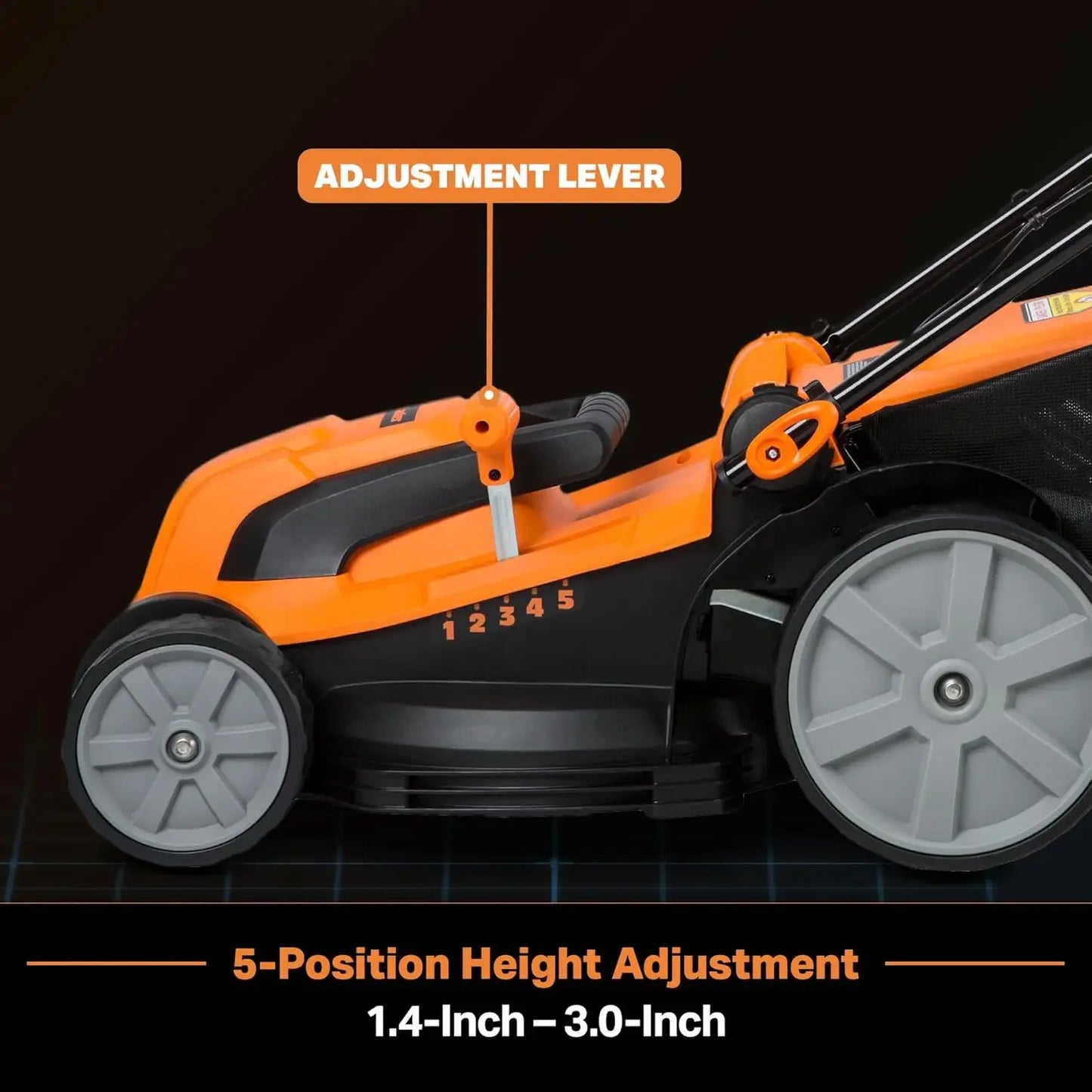 MEB1216K Electric Lawn Mower 16-Inch 12AMP - Merit Sell