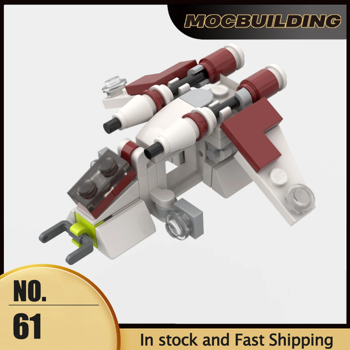 MOC Space Movie Series Micro Scale Gunship Model Building Blocks DIY Assembly Bricks Creative Collection Toys Xmas Display Gifts - Merit Sell