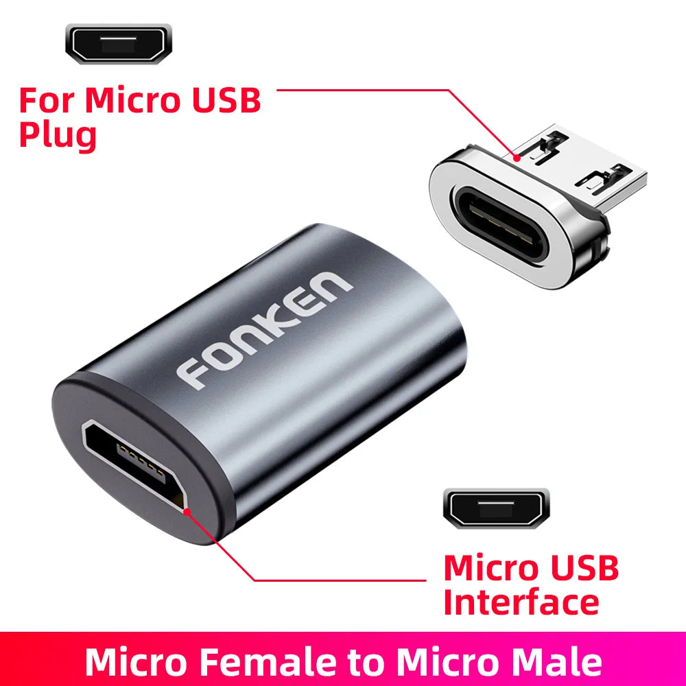 Magnetic Cable Connector Mobile Phone Cable Adapter Micro USB Magnetic Tip Magnet Charger Plug Type C Adapter for Huawei Android - Merit Sell